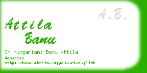 attila banu business card